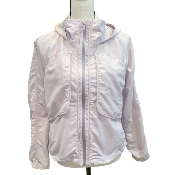lululemon athletica Jackets & Blazers - Lululemon Always Effortless Jacket Full Zip Packable Hood Pink Women’s Size 6